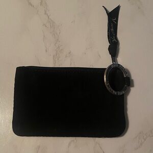Vera Bradley Black Wristlet with Metal Ring